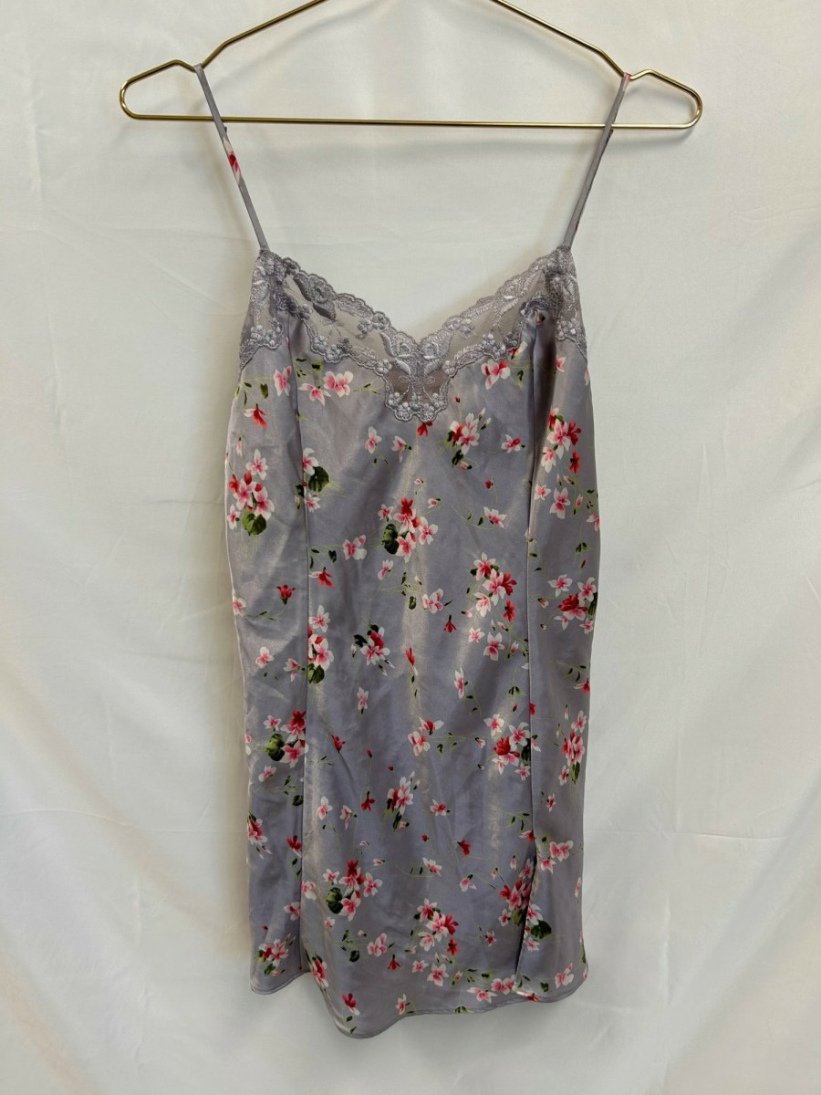 Clothing Vintage Items | Vintage: Victoria'S Secret Lavender Floral Mini Slip Dress