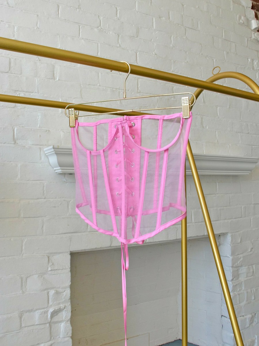 Clothing Vanessa Mooney | The Beatrix Corset Top - Pink