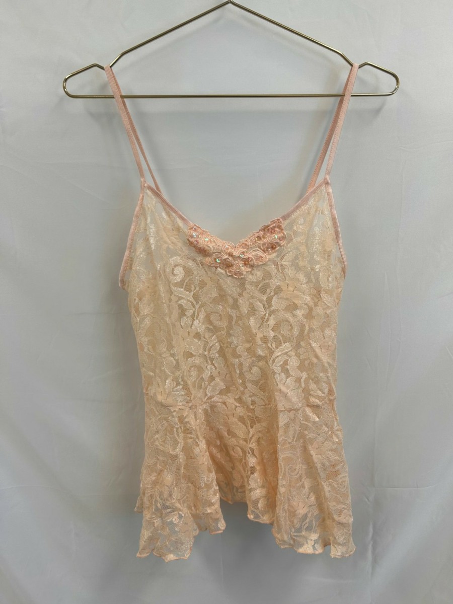 Clothing Vintage Items | Vintage: Cinema Etoile Peach Lace Cami