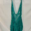 Clothing Vintage Items | Vintage: Victoria'S Secret Teal Lace Sheer Mini Dress