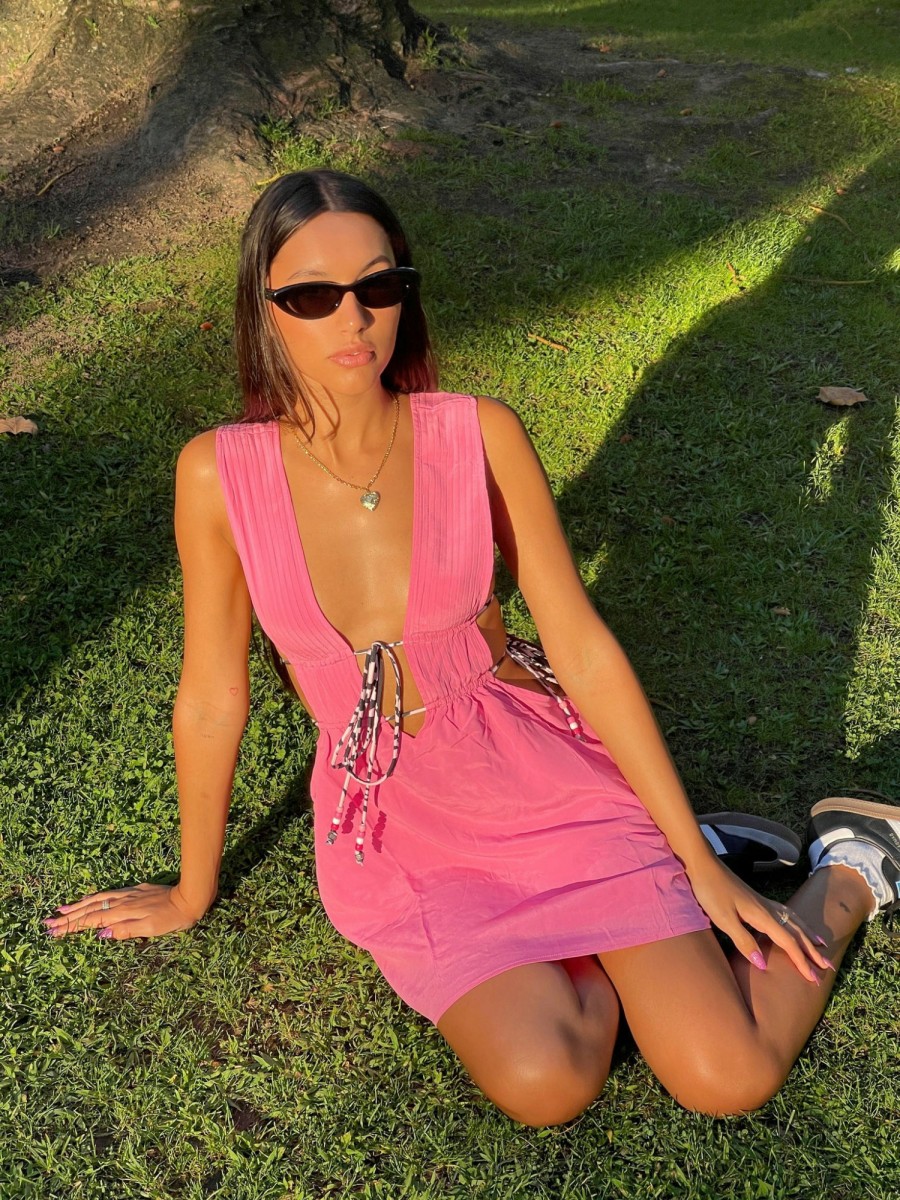 Clothing Vanessa Mooney | The Alya Dress - Hot Pink