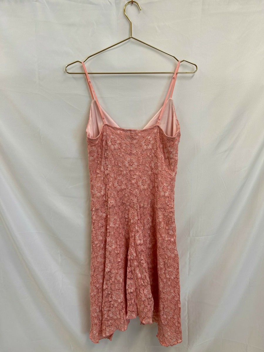 Clothing Vintage Items | Vintage: Rhapsody Baby Pink Lacey Spaghetti Strap Dress