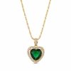 Jewelry Vanessa Mooney | The Mini Heart Necklace - Emerald