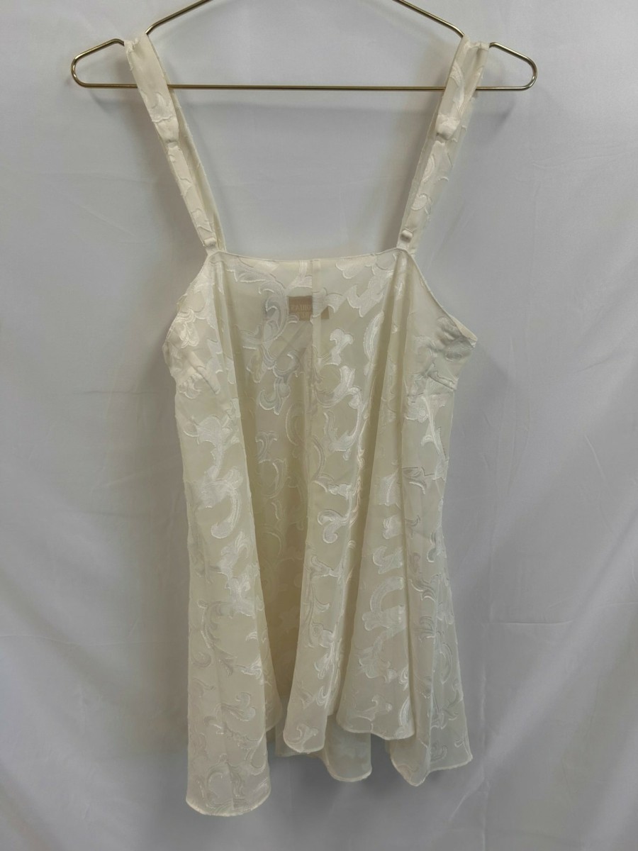 Clothing Vintage Items | Vintage: Victoria'S Secret Ornate Ivory Bow Top