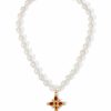 Jewelry Vanessa Mooney | The Aalia Pearl Cross Necklace