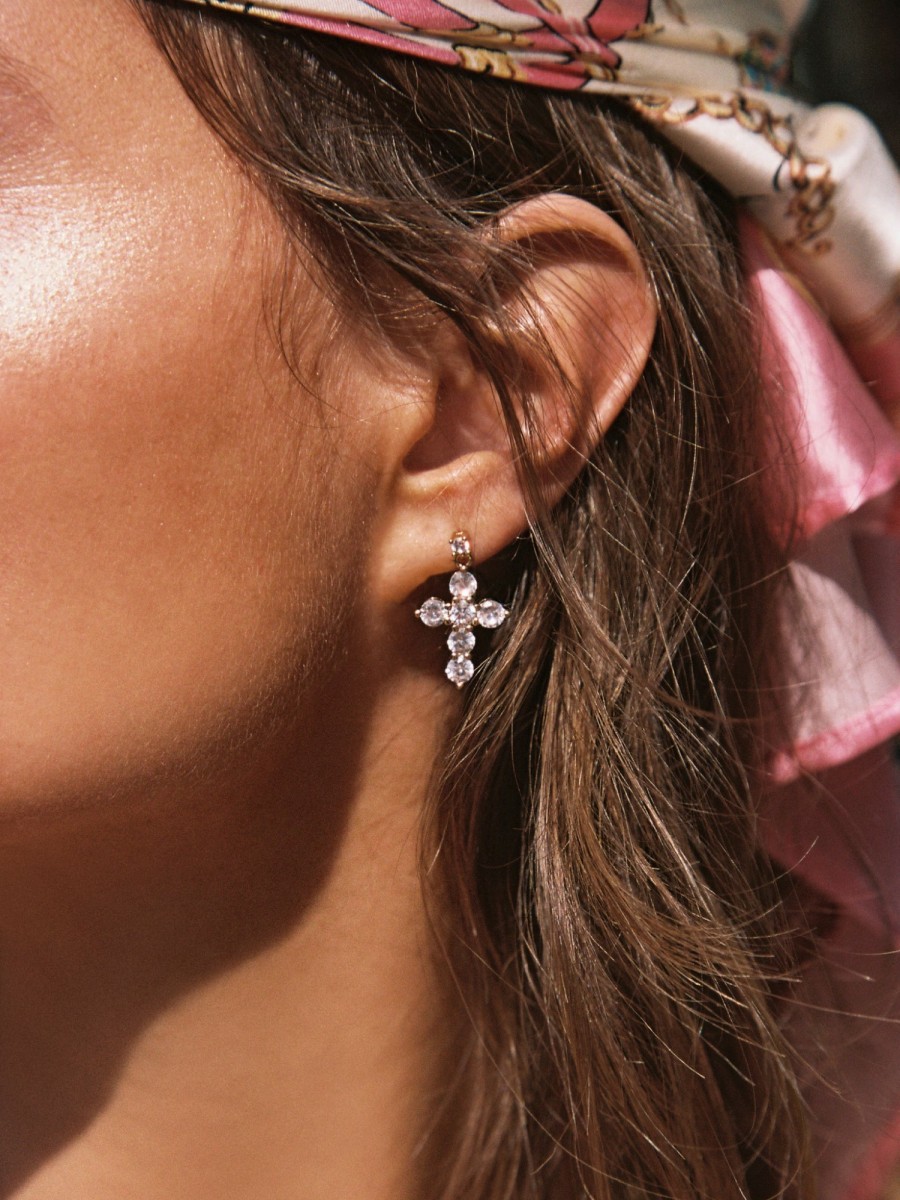 Jewelry Vanessa Mooney | The Nica Cross Earrings