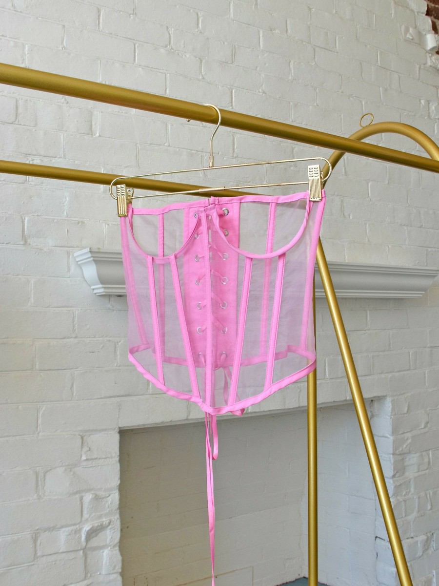 Clothing Vanessa Mooney | The Beatrix Corset Top - Pink