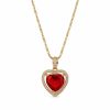 Jewelry Vanessa Mooney | The Mini Heart Necklace - Ruby