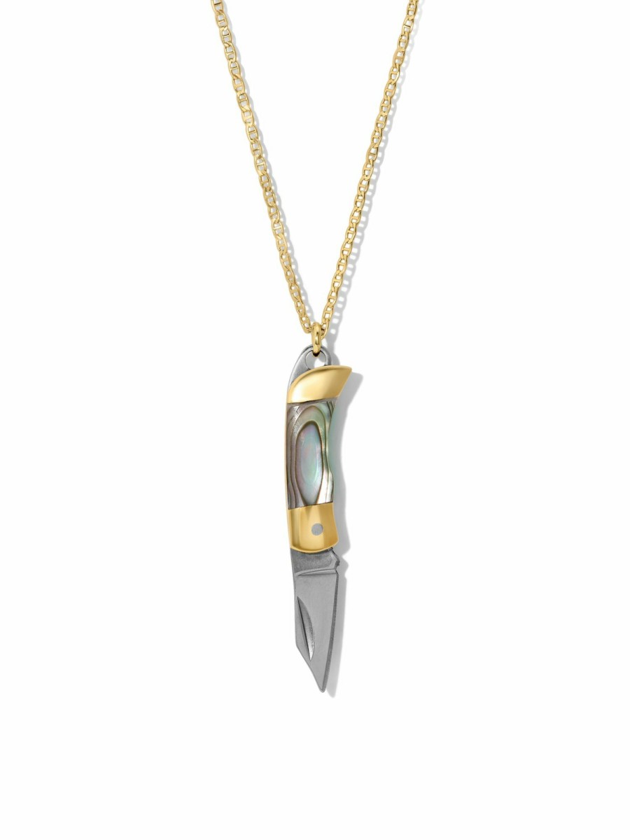 Jewelry Vanessa Mooney | The Pocket Knife Necklace - Abalone