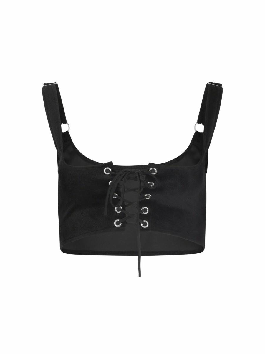 Clothing Vanessa Mooney | The Dahlia Bustier Top - Black