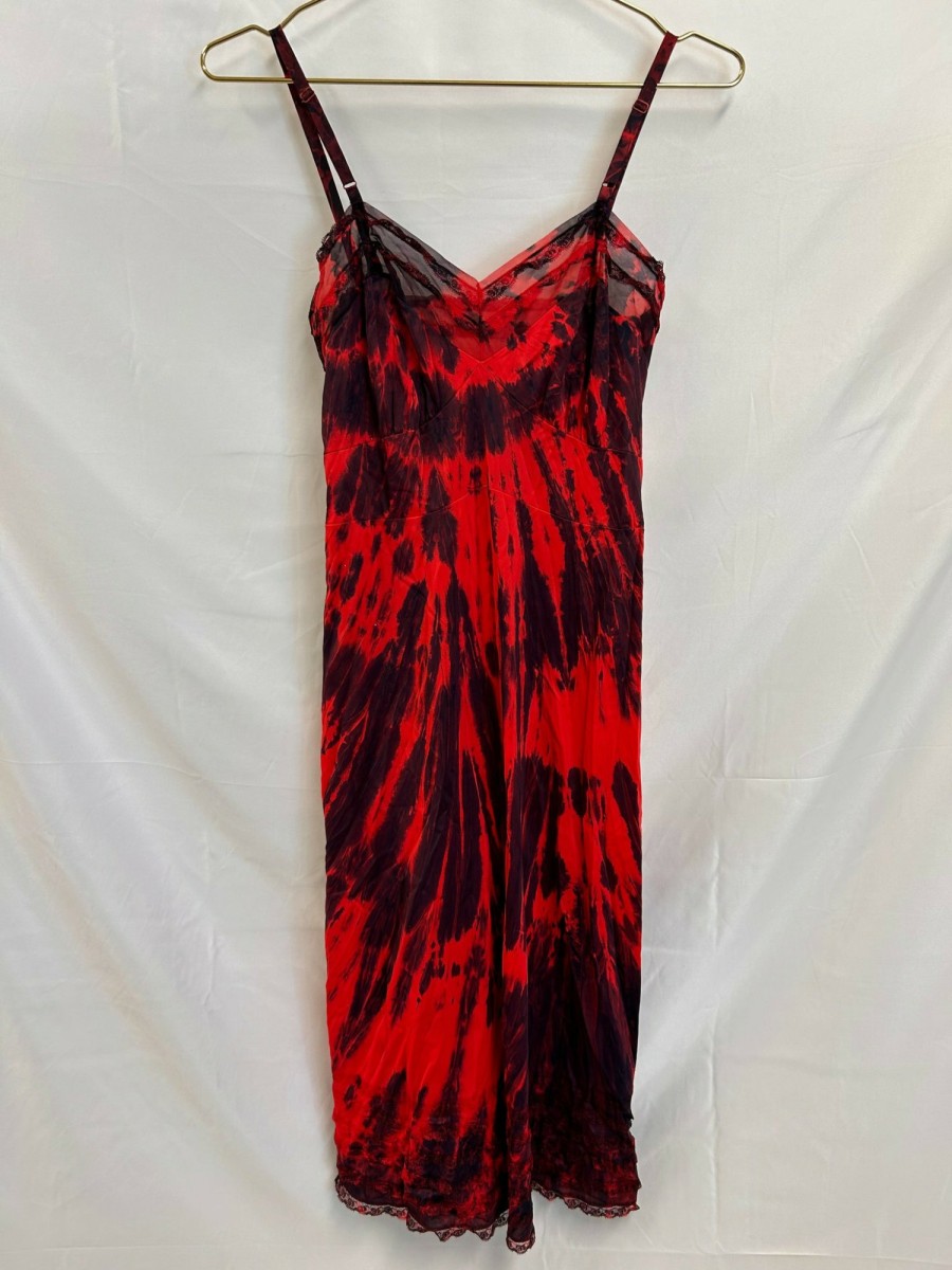 Clothing Vintage Items | Vintage: Kickernick Black And Red Tie Dye Dress