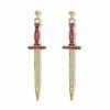 Jewelry Vanessa Mooney | The Isla Dagger Earrings - Pink