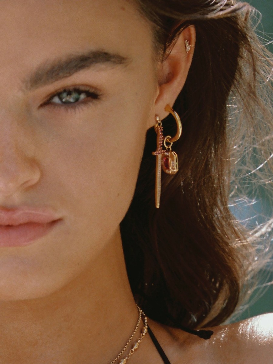 Jewelry Vanessa Mooney | The Isla Dagger Earrings - Pink