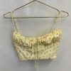 Clothing Vintage Items | Viintage: House Of Cb London Yellow Floral Spaghetti Crop