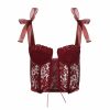 Clothing Vanessa Mooney | The Lana Corset Top - Burgundy