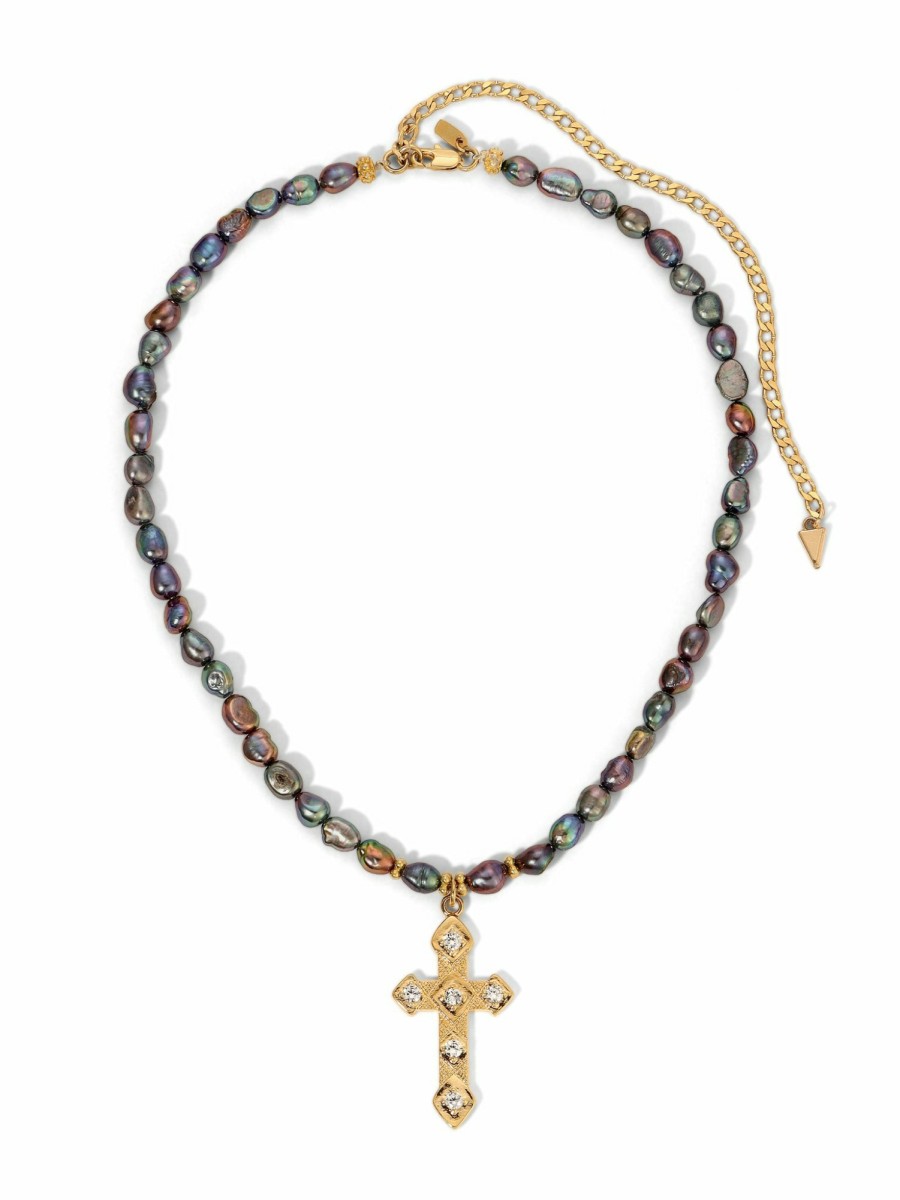 Jewelry Vanessa Mooney | The Clover Cross Necklace