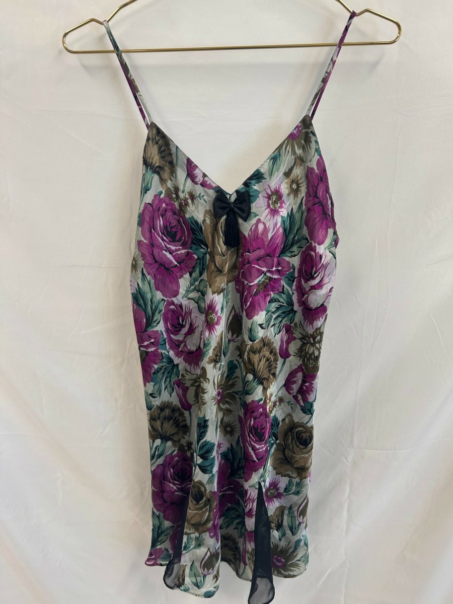 Clothing Vintage Items | Vintage: Victoria'S Secret Purple Floral Dream Slip Dress