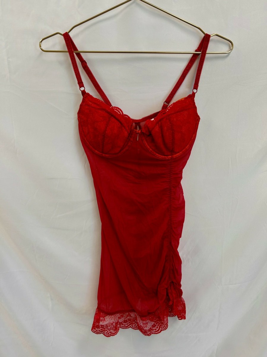 Clothing Vintage Items | Vintage: Victoria'S Secret Hot Red Top/Mini Dress