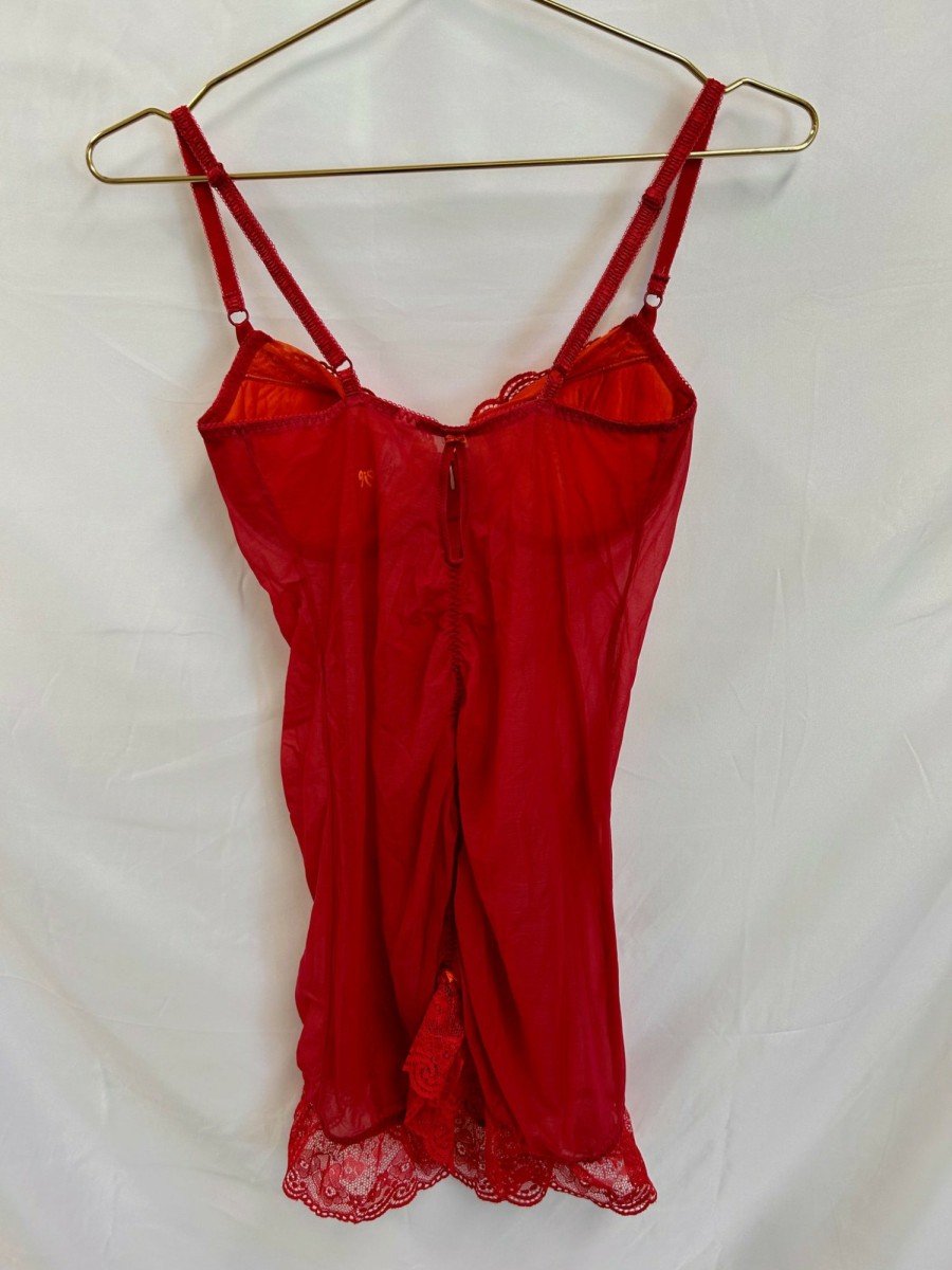 Clothing Vintage Items | Vintage: Victoria'S Secret Hot Red Top/Mini Dress